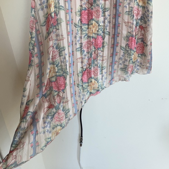 NWT Anna Sui Womens Dress Sz 12  Sheer Whimsy Floral Cottagecore Coquette Pastel - Picture 16 of 16